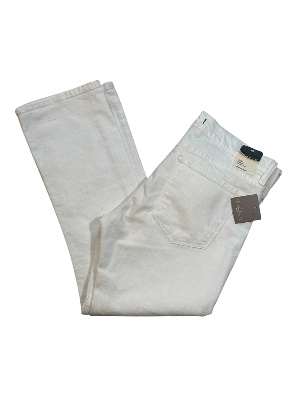 J Brand Anthropologie White Jeans, Gigi, Cropped Flare, Mid-Rise, W28, Sz 6, NWT